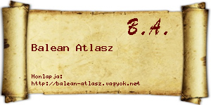Balean Atlasz névjegykártya